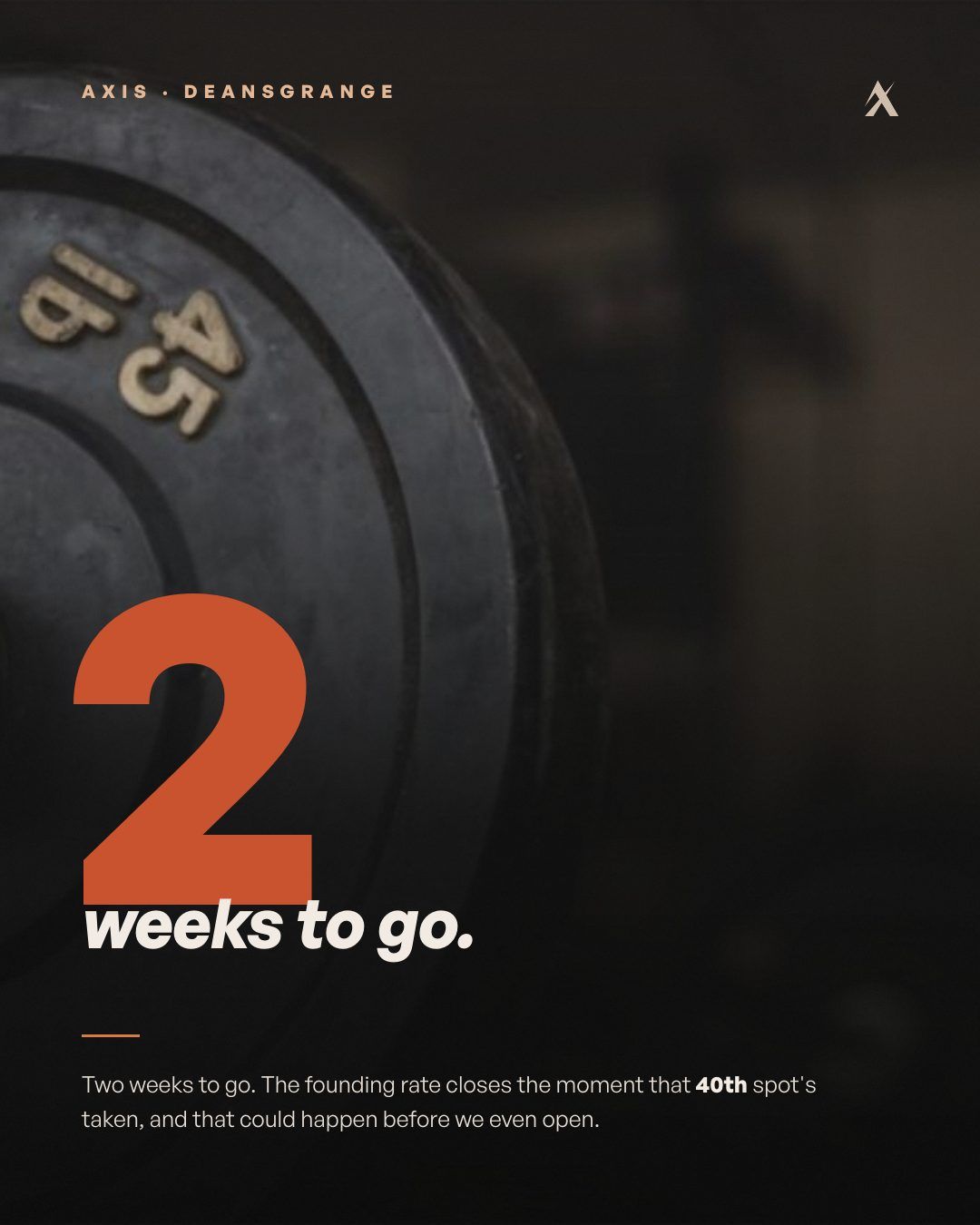Axis social post counting down to opening, 