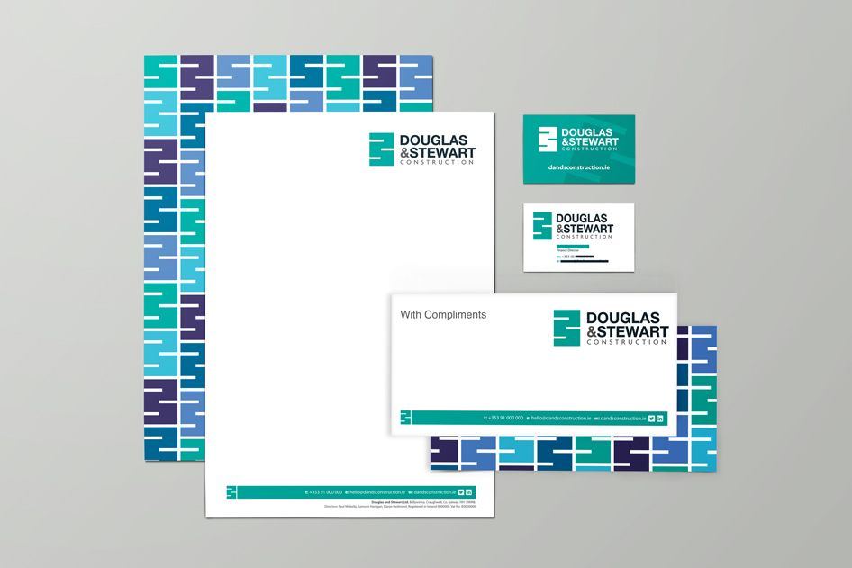 Douglas and Stewart letterhead, business cards and compliment slip